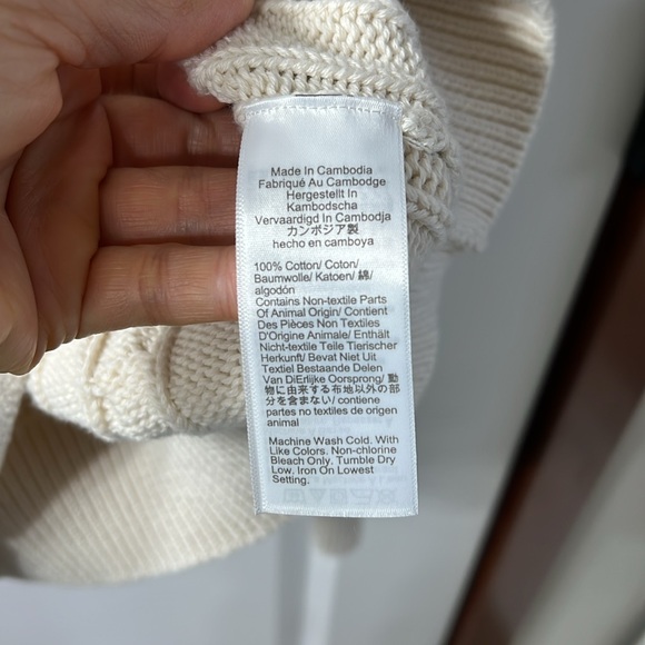 J Crew Cream Cable-Knit Zip Up Sweater - Picture 9 of 17